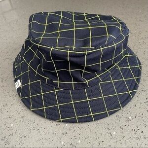 Herschel Denim Supply Navy Yellow Lines Bucket Hat